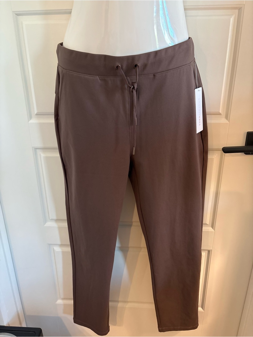 Yogalicious Brown Lux Avenue Straight Leg Pants